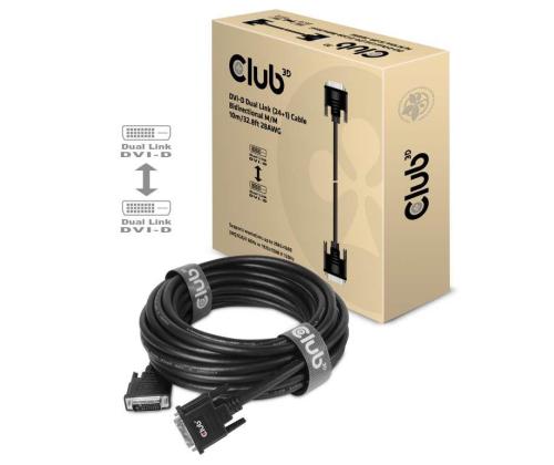 CABLE DVI-D TO DVI-D 10M/M/M CAC-1220 CLUB3D