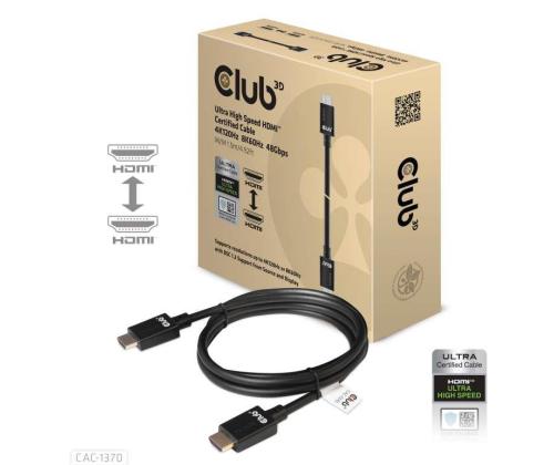 CABLE HDMI TO HDMI 1.5M/M/M CAC-1370 CLUB3D