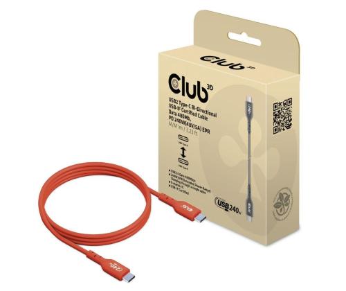 CABLE USB-C TO USB-C 1M/M/M CAC-1511 CLUB3D