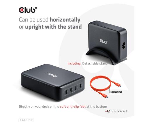 MOBILE CHARGER 4PORT/GAN 240W CAC-1918 CLUB3D