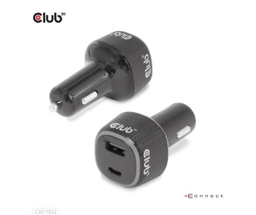 NB CHARGER CAR USB+USB-C/63W CAC-1922 CLUB3D