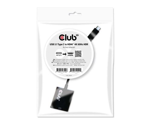 I/O ADAPTER USB-C TO HDMI/ACTIVE CAC-2504 CLUB3D