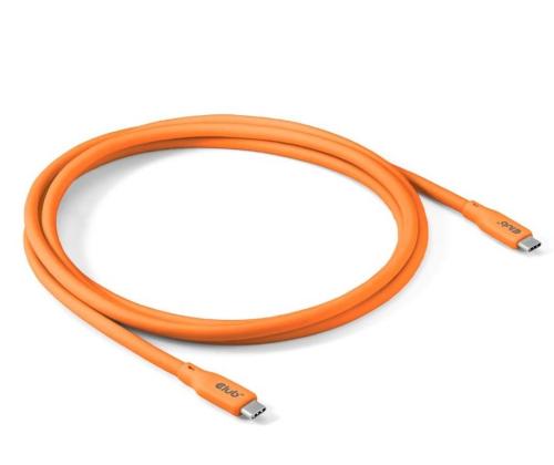 CABLE USB-C TO USB-C 2M/M/M ORANGE CAC-3000 CLUB3D