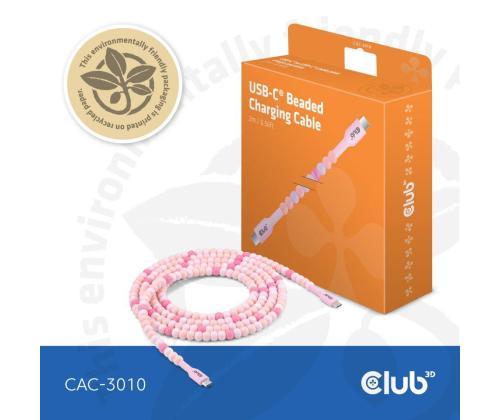 CABLE USB-C TO USB-C/PINK CAC-3010 CLUB3D