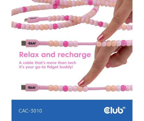 CABLE USB-C TO USB-C/PINK CAC-3010 CLUB3D