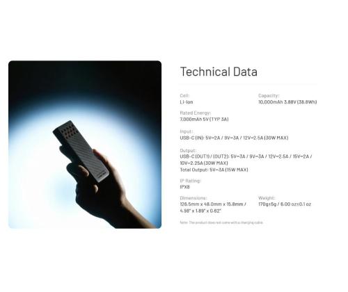 POWER BANK 10000MAH/CARBO 10000 G2 ORANGE NITECORE