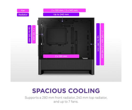Case NZXT micro ATX/Mini-ITX Black Midi Tower PC CC-H31FB-01