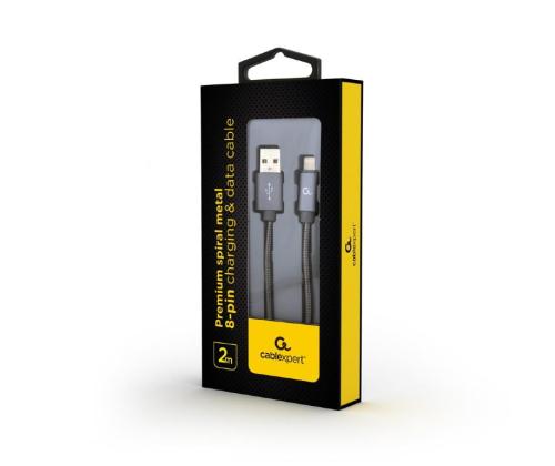CABLE LIGHTNING TO USB2 2M/CC-USB2S-AMLM-2M-BG GEMBIRD
