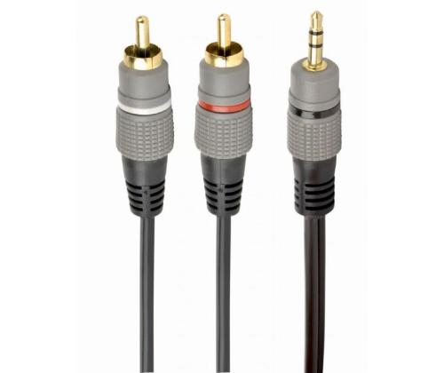 CABLE AUDIO 3.5MM TO 2RCA 1.5M/GOLD CCA-352-1.5M GEMBIRD