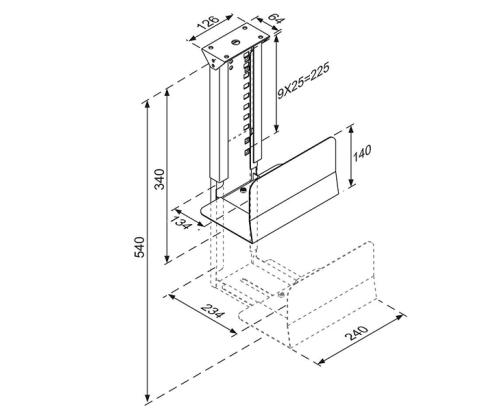 PC ACC DESK MOUNT 30KG/CPU-D200BLACK NEOMOUNTS