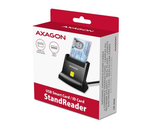 CARD READER STAND SMARTCARD/ID/USB2.0 1.3M CRE-SM4N AXAGON