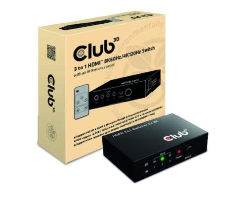 VIDEO SWITCH HDMI 3PORT/CSV-1381 CLUB3D