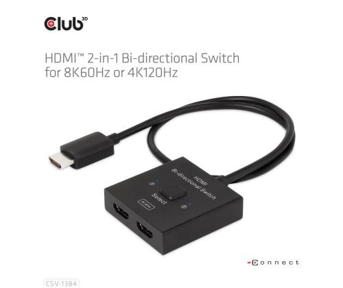 VIDEO SWITCH HDMI 2PORT/CSV-1384 CLUB3D