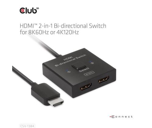 VIDEO SWITCH HDMI 2PORT/CSV-1384 CLUB3D