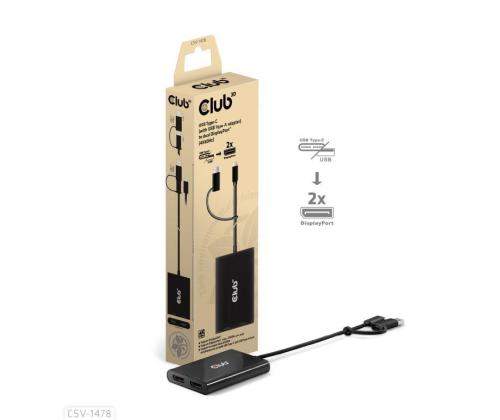 I/O ADAPTER USB-C TO DP/DUAL CSV-1478 CLUB3D