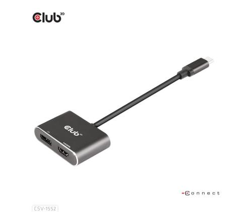 I/O HUB USB-C DP/HDMI/CSV-1552 CLUB3D