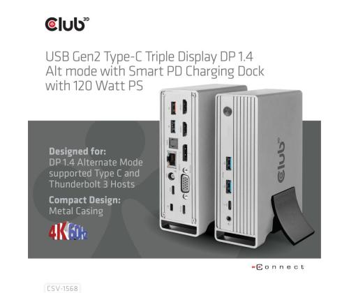 NB ACC DOCKING STATION/USB-C 120W CSV-1568 CLUB3D