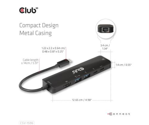 I/O HUB 6IN1 USB-C/CSV-1596 CLUB3D