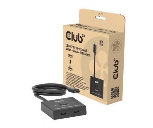 VIDEO SWITCH USB-C 2PORT/CSV-2511 CLUB3D