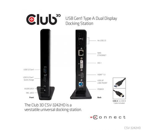 NB ACC DOCKING STATION/USB CSV-3242HD CLUB3D