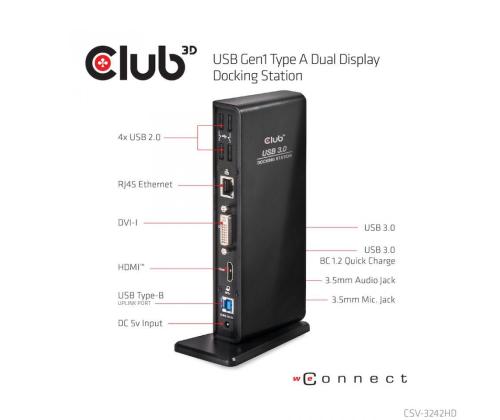 NB ACC DOCKING STATION/USB CSV-3242HD CLUB3D