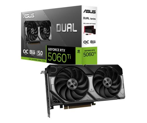 Graphics Card ASUS NVIDIA GeForce RTX 5060 Ti 8 GB GDDR7 128 bit PCIE 5.0 16x Dual Slot Fansink...