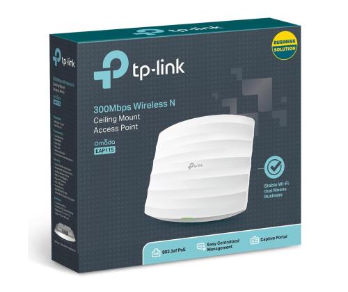 Access Point TP-LINK Omada 300 Mbps IEEE 802.3af IEEE 802.11b IEEE 802.11g IEEE 802.11n 1xRJ45...