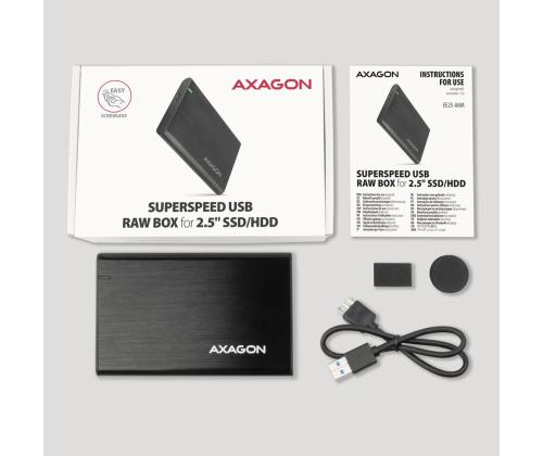 HDD ACC ENCLOSURE 2.5"/USB3.2 EE25-A6M AXAGON