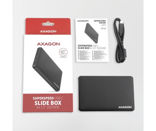 HDD ACC ENCLOSURE 2.5"/USB-C EE25-SLC AXAGON
