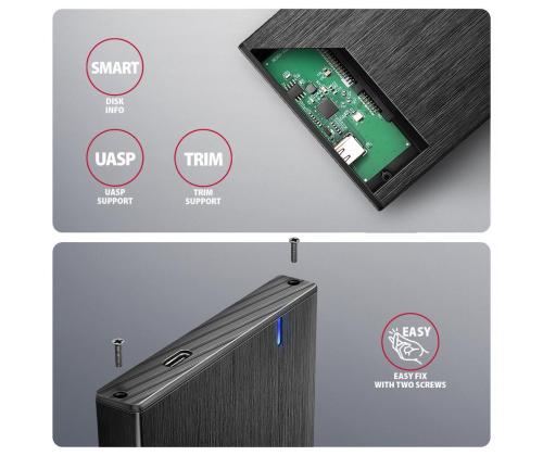 HDD ACC ENCLOSURE 2.5"/USB3.2 EE25-XA6C AXAGON