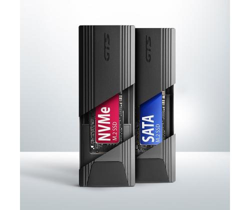 SSD ACC ENCLOSURE M.2 NVME/SATA USB-C EEM2-GTS2 AXAGON