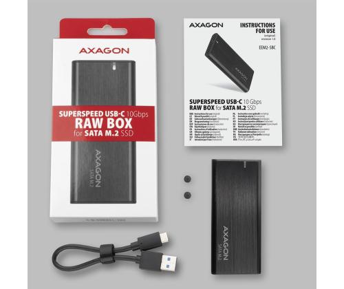 SSD ACC ENCLOSURE M.2 SATA/USB-C EEM2-SBC AXAGON