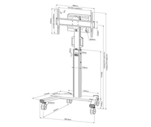 MONITOR ACC FLOOR STAND 37-75"/FL50S-825WH1 NEOMOUNTS