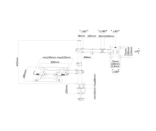 MONITOR ACC SCREEN &DESK MOUNT/FPMA-D550NOTEBOOK NEOMOUNTS