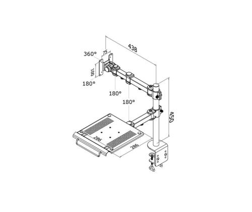 NB/MONITOR ACC DESK MOUNT/FPMA-D960NOTEBOOK NEOMOUNTS
