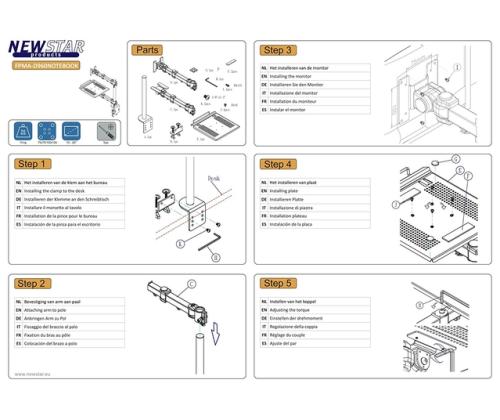 NB/MONITOR ACC DESK MOUNT/FPMA-D960NOTEBOOK NEOMOUNTS
