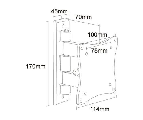 TV SET ACC WALL MOUNT SILVER/10-24" FPMA-W810 NEOMOUNTS