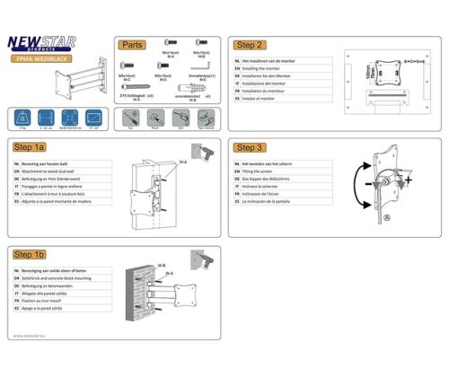 TV SET ACC WALL MOUNT 10-24"/FPMA-W820BLACK NEOMOUNTS