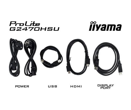 LCD Monitor IIYAMA G2470HSU-B6 24" Panel IPS 1920x1080 16:9 180Hz Matte 0.2 ms Speakers Colour...