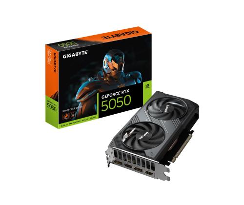Graphics Card GIGABYTE NVIDIA GeForce RTX 5050 8 GB GDDR6 128 bit PCIE 5.0 16x GPU 2587 MHz Dual...