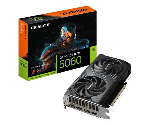 Graphics Card GIGABYTE NVIDIA GeForce RTX 5060 2512 MHz 8 GB GDDR7 128 bit PCI Express 5.0 Active...
