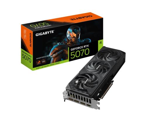 Graphics Card GIGABYTE NVIDIA GeForce RTX 5070 12 GB GDDR7 192 bit PCIE 5.0 16x GPU 2542 MHz...