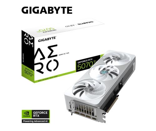 Graphics Card GIGABYTE NVIDIA GeForce RTX 5070 Ti 16 GB GDDR7 256 bit PCIE 5.0 16x GPU 2588 MHz...