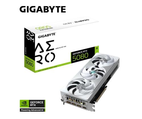 Graphics Card GIGABYTE NVIDIA GeForce RTX 5080 16 GB GDDR7 256 bit PCIE 5.0 16x GPU 2617 MHz Dual...