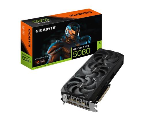 Graphics Card GIGABYTE NVIDIA GeForce RTX 5080 16 GB GDDR7 256 bit PCIE 5.0 16x GPU 2670 MHz...