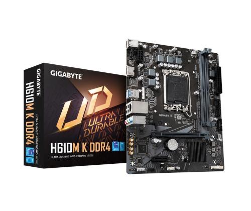 Mainboard GIGABYTE Intel H610 LGA1700 Micro-ATX Memory DDR4 Memory slots 2 1xPCI-Express 3.0 1x...