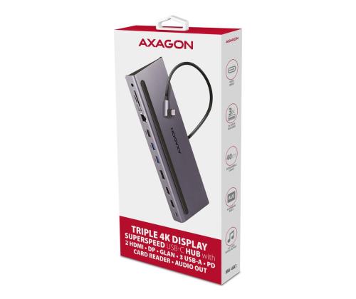 NB ACC DOCKING STATION/11IN1 HMC-4KX3 AXAGON