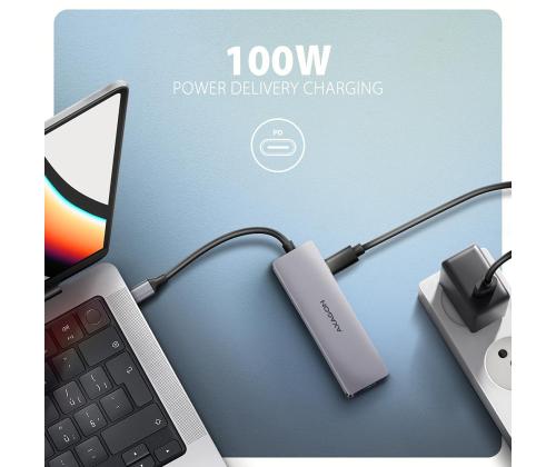 I/O HUB USB-C 5IN1/0.15M HMC-5H60 AXAGON