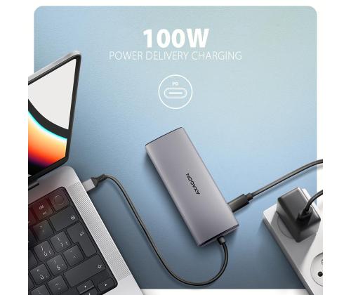 I/O HUB USB-C 6IN1 10GBPS/0.15M HMC-6G2L AXAGON