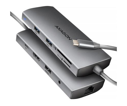 I/O HUB USB-C 9IN1 5GBPS/0.2M HMC-8HLSA AXAGON